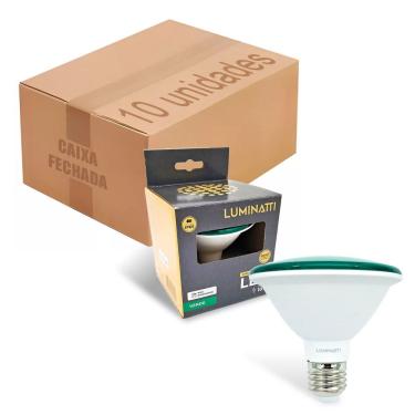 Imagem de 10x Lâmpada Verde Par30 Led 10w Área Externa Prova D`água
