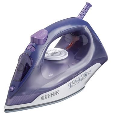 Imagem de Ferro de Passar a Vapor 1200W Black Decker 340ml Lilas Branco 127V