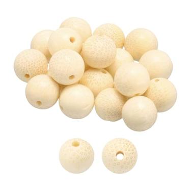 Imagem de HARFINGTON 200 peças de contas de madeira natural 10 mm de bambu dourado redondo polido contas soltas esferas espaçadoras lisas para fazer joias, pulseiras, colar, brincos, artesanato, faça você mesmo