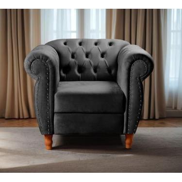 Imagem de Sofá Nobreza Poltrona Chesterfield Vintage Retrô Clássico - Bella Deco