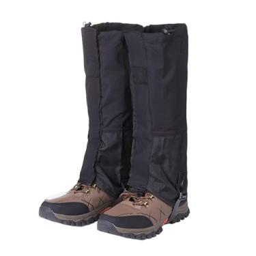 Imagem de Polainas de sapato à prova d'água, proteção respirável, polainas ajustáveis para botas de caminhada para chuva ao ar livre caça gramado montanhismo botas de inverno esqui escalada na neve corrida