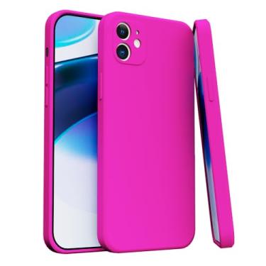 Imagem de Capa Case Capinha Para iPhone 11 Silicone Aveludada Com Forro aveludado Premium (ROSA NEON)