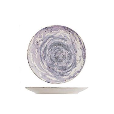 Imagem de Prato de serviço com motivos de céu estrelado prato de jantar, prato de uso diário adequado para sobremesa, macarrão, salada, bife, prato de aperitivo de porcelana de 20 cm. Pratos (Cor: B, Tamanho: 1