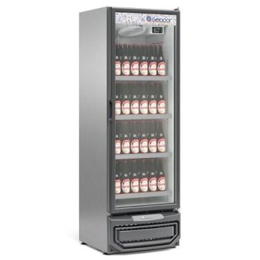 Imagem de Expositor de Bebidas Vertical 1 Porta GCBC45 Inox 220V Gelopar, 220V