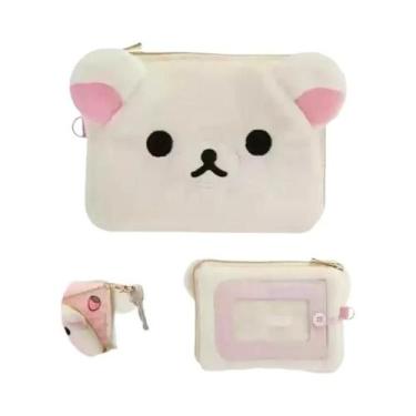Imagem de Carteira Transparente Kawaii Rilakkuma, Estojo Para Cartões De Anime, 