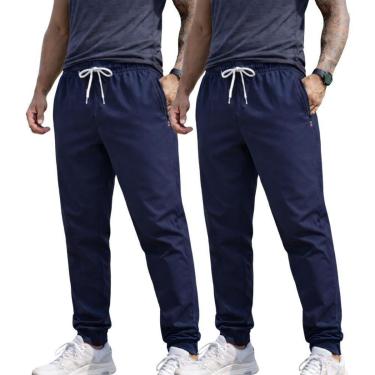 Imagem de Kit 2 Calças Masculina Dry Esportiva Treino Academia Com Bolsos-Masculino