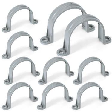 Imagem de Abraçadeiras para tubo OURU 2 polegadas PVC 10 peças para eletroduto