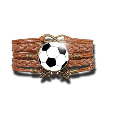 Imagem de Pulseira Feminina Bola de Futebol Ajustável