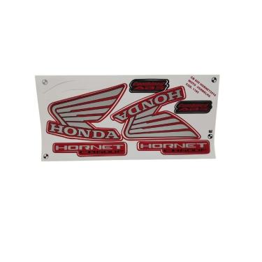Imagem de Kit Jogo Adesivo Faixa Cb 600 Hornet 2014 Vermelha