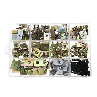 Imagem de The Lord of the Tools 150 peças de clipes em U de metal automotivo, fixadores de mola, porcas em U, sortidas, clipe de montagem de carro, rebites, base de fixação para painel de carro, acabamento de