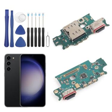 Imagem de Substituição da porta de carregamento para Samsung Galaxy S23 Plus 5G S916U USB Dock Connector Flex Cable Substituição de microfone para Samsung Galaxy S23 Plus 5G S916U com ferramenta