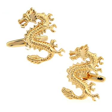 Imagem de Vcufflinks Abotoaduras com Símbolo de Dragão Chinês, Unissexo, Homens