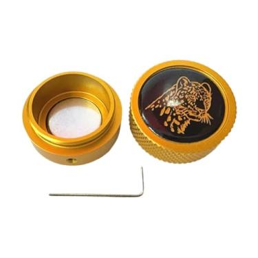 Imagem de oshhni Suporte de giz para taco de bilhar, caixa de armazenamento de alumínio, giz de sinuca, bilhar, giz de piscina, bolso, Ouro