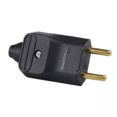 Imagem de Plugue Desmontável 2P 180 10A Com Prensa Cabos Preto MarGirius