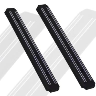 Imagem de Kit com 2 Barras Magnética para Facas de Cozinha, Preto 32,5cm