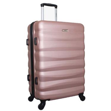 Imagem de Mala de Bordo Pequena para Viagem em ABS Yins 21089 Cadeado Integrado Rodas Giro 360° Rosê