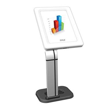 Imagem de Suporte de segurança anti-roubo para tablet – Suporte de mesa para tablet com trava, braço ajustável, roteamento interno do cabo, para iPad 2, 3, 4, Samsung, tablets Android - Pyle PSPADLK14