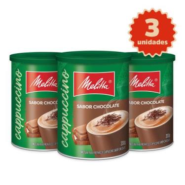 Imagem de Kit 3 Cappuccinos Melitta Chocolate 200g