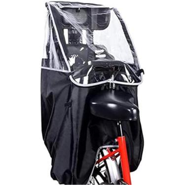 Imagem de Capa De Chuva De Bicicleta Portátil, Capa De Chuva De Acessório De Assento De Bicicleta Infantil, Engrenagem De Chuva De Assento Traseiro De Bicicleta Crianças Trsparent Rain