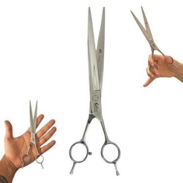 Imagem de Tesoura De Cortar Cabelo Profissional Fio Laser Barbeiro 8.0 - Umi