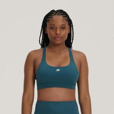 Imagem de Top New Balance Essentials Run Feminino, Verde, G