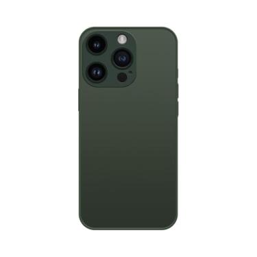 Imagem de Capinha Compativel com iPhone 14 Pro Verso Vidro Fosco Bordas de Silicone Luxuosa Premium Com Proteção de Camera