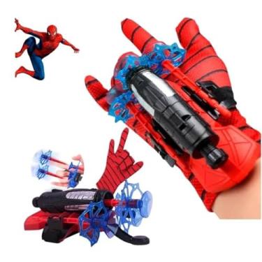Imagem de Kit Luva Lança Teias/dardos do Héroi Spider - 3 Dardos com Ventosa e Cordão Lançador de Teia Infantil Brinquedo Interativo Super-Herói