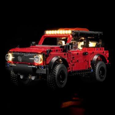 Imagem de LocoLee Kit de luz compatível com Lego 42213 Ford Bronco SUV – sem luz apenas para modelo, acessórios de iluminação LED compatíveis com Lego 42213 (versão padrão)