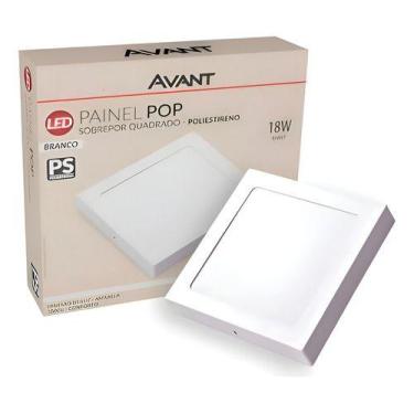 Imagem de Kit 3 Painel Quadrado 18w Plafon Led Sobrepor 6500k 19x19 - AVANT