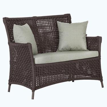 Imagem de 1 Sofá área Externa Igapó Alumínio Marrom Corda Náutica E3 Marrom