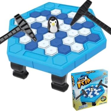 Imagem de Jogo Pinguim GRANDE Quebra Gelo com Martelo e Roleta – Brinquedo Infantil Educativo e Divertido para Crianças e Família