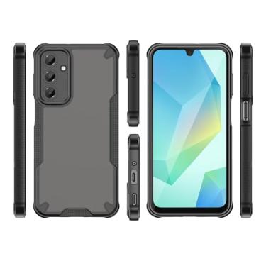 Imagem de HTXWXJC Capa para Galaxy A16, SM-A166 Samsung A16 com protetor de tela, capa rígida de policarbonato fosco translúcido, capa à prova de choque, fina e fina para Samsung Galaxy A16 preta