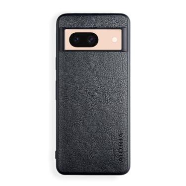 Imagem de AIORIA Capa para Google Pixel 8a, tela de 6,1 polegadas, capa de couro PU premium, design retrô, capa protetora completa para Google Pixel 8a 5G (preto)
