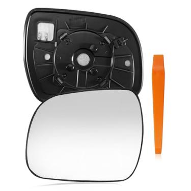 Imagem de Vaticas Vidro retrovisor de porta aquecido com placa de suporte adequado para Toyota Highlander 2008-2013, substituição do vidro retrovisor do lado direito do passageiro 56473 8793148350 8793148360