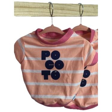 Imagem de Camiseta listrada para Pet Picninho - SALMÃO (G2)