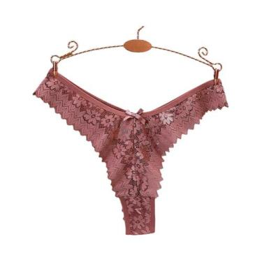 Imagem de Calcinha De Renda De Cintura Baixa Para Mulheres, Lingerie Confortável
