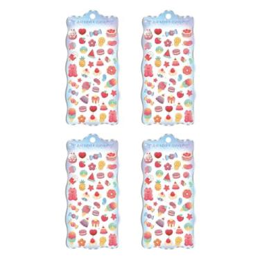 Imagem de Adesivos inchados iridescentes 3D, adesivos decorativos de resina, lindo mini adesivo puff, adesivos 3D de desenho animado para scrapbooks, agendas, cadernos, capa de telefone, garrafa de água, caneta