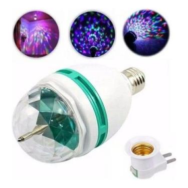 Imagem de Lâmpada Led Globo Colorido Giratório Bola Maluca - Alfashop, 127/220V