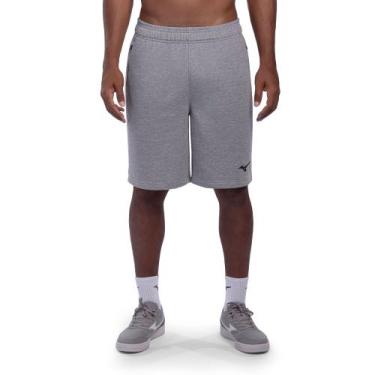 Imagem de Bermuda Mizuno Moletom Masculina, Cinza, M