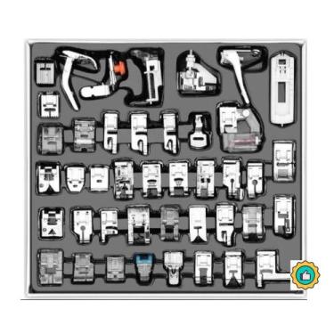 Imagem de Kit Pé Calcador 42 Peças Maquinas de Costura Doméstica Sapata Pezinho 