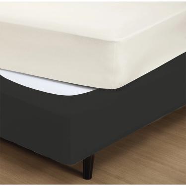 Imagem de Saia para Cama Box King Size Vivaldi Fit Box em Malha Preto