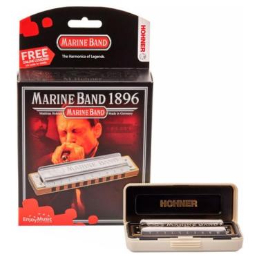 Imagem de Gaita Diatônica Em Lá (A) Marine Band 1896 - Hohner