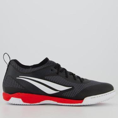 Imagem de Chuteira Penalty Max 500 Ecoknit XXI Futsal Preta, 44