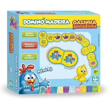 Imagem de Jogo De Dominó Em Madeira Galinha Pintadinha - Nig