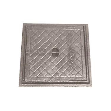 Imagem de Tampa Tampão Chão Articulado Ferro Fundido Inspeção 20x20cm