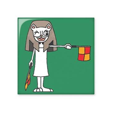 Imagem de Taça de árbitro indica bandeira desenho múmia azulejo de cerâmica brilhante decalque de pedra adornada tijolo vitrificado
