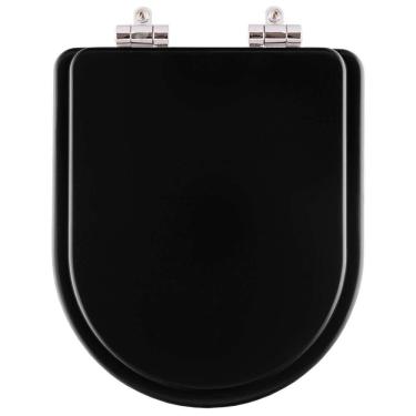 Imagem de Assento Sanitário Poliester Soft Close Nexo Onix (Preto Fosco) para vaso Roca