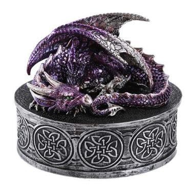 Imagem de Pacific Giftware Medieval Fantasy Mythical Dragon Lidded Treasure Trinket Box
