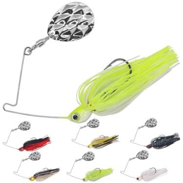 Imagem de XFISHMAN - Conjunto de iscas Mini-Spinner-for-Bass-Fishing-Lures-Colorado Blade Micro Spinnerbait 1/226.8 g e 1/113.4 g, 6 cores para pesca de peixe e truta (sortido pacote com 6 cores), 7 g