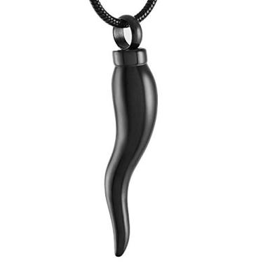 Imagem de YTIYT Colares de urna para cinzas joias de cremação para cinzas pingente de pimenta colar de aço inoxidável joia de lembrança, Aço inoxidável, não conhecido